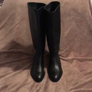 NEW! Never worn! Black leather boots